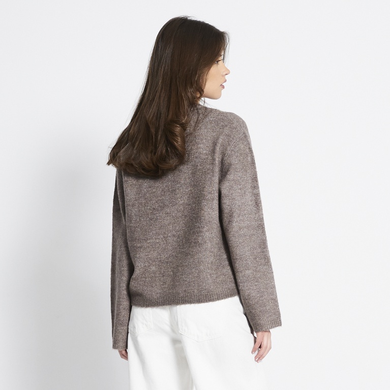 Basic knit sweater "Sadie" Light Brown